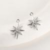 14k Gold-Plated Star Cross Diamond Pendant for DIY Jewelry