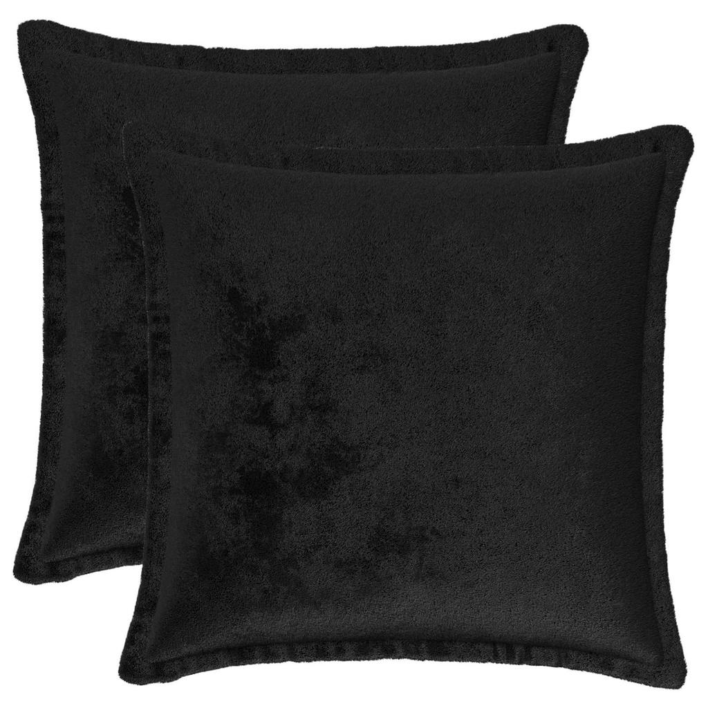 Pillow Cover 2 pcs. HOUTEN Black 50 x 50 cm Flannel