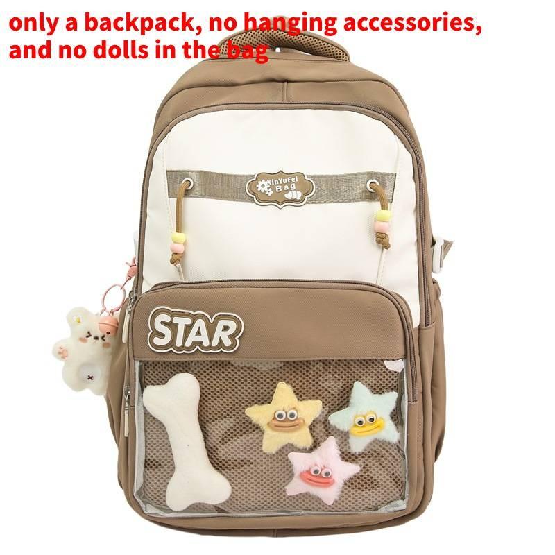 Unisex Large Capacity Backpack With Curved Shoulder Straps For School And Day Trips