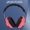 Industrial Earmuffs Noise Reduction Hearing Protection NRR 31DB Portable Ear Muffs for Learning Shooting Rose Red