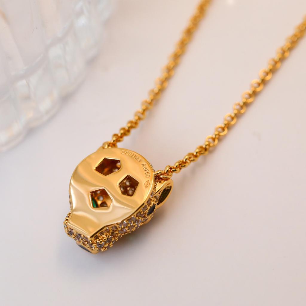 Намисто з головою леопарда, інкрустоване, виготовлене з точністю, ідеально підходить для подарунка та повсякденного носіння, виготовлене з гіпоалергенного матеріалу