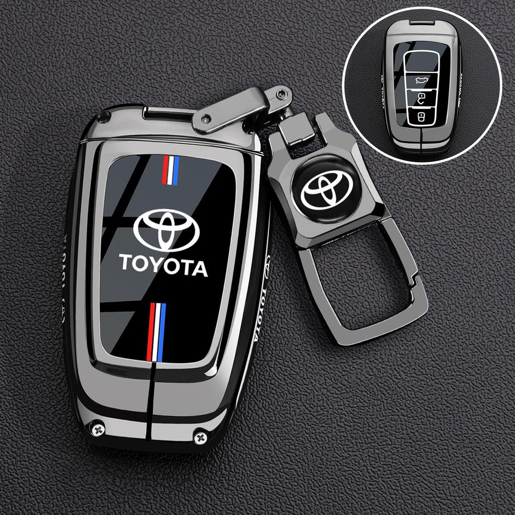 Transparent Car Key Fob Case Cover Black Key Case Shell Protector For Toyota For Sienna For Venza For Car Accessories