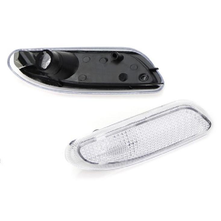 Clear Lens Front Side Marker Lamps Housings For 2001-2007 Mercedes W203 C-Class