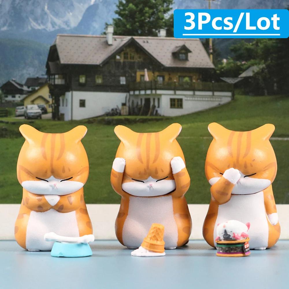 1/9 Kawaii Cat Doll Ornaments Figures Statue Mini Model Desktop Toys Gifts for Room Office Kids Car Home Decoration Accessories