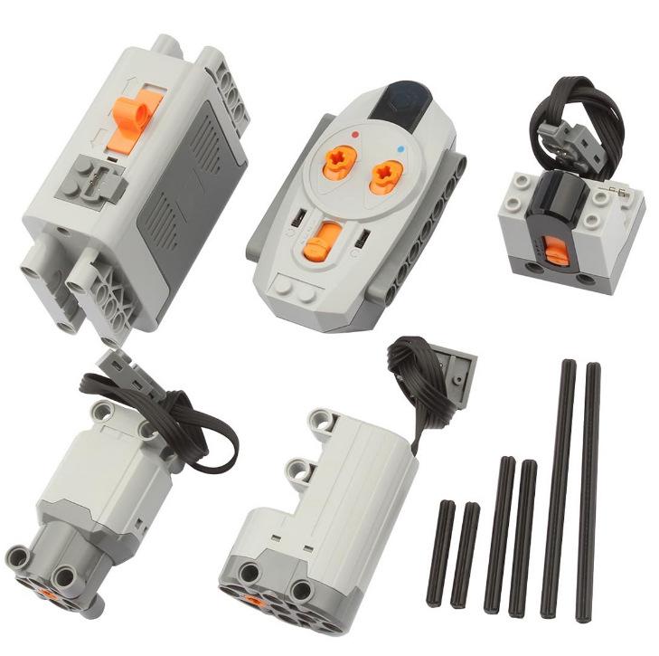 Cross-border Motor Building Blocks: Power Set with Remote Control, Receiver, and Lithium Battery
