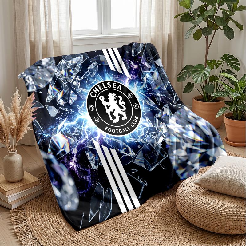 Coperta a tema Chelsea FC Morbida coperta in flanella Coperta morbida da divano Coperta accogliente per divano e letto per la decorazione della casa