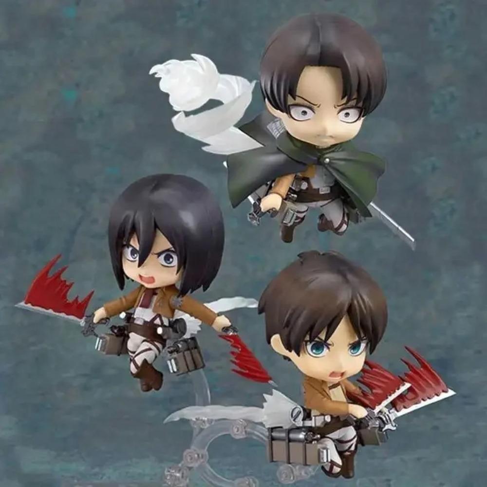 Attack on Titan Animation Seriefigurer Leksak Eren Mikasa Levi Hange Reiner Anime Action Rörliga Modellfigurer Samling NTR