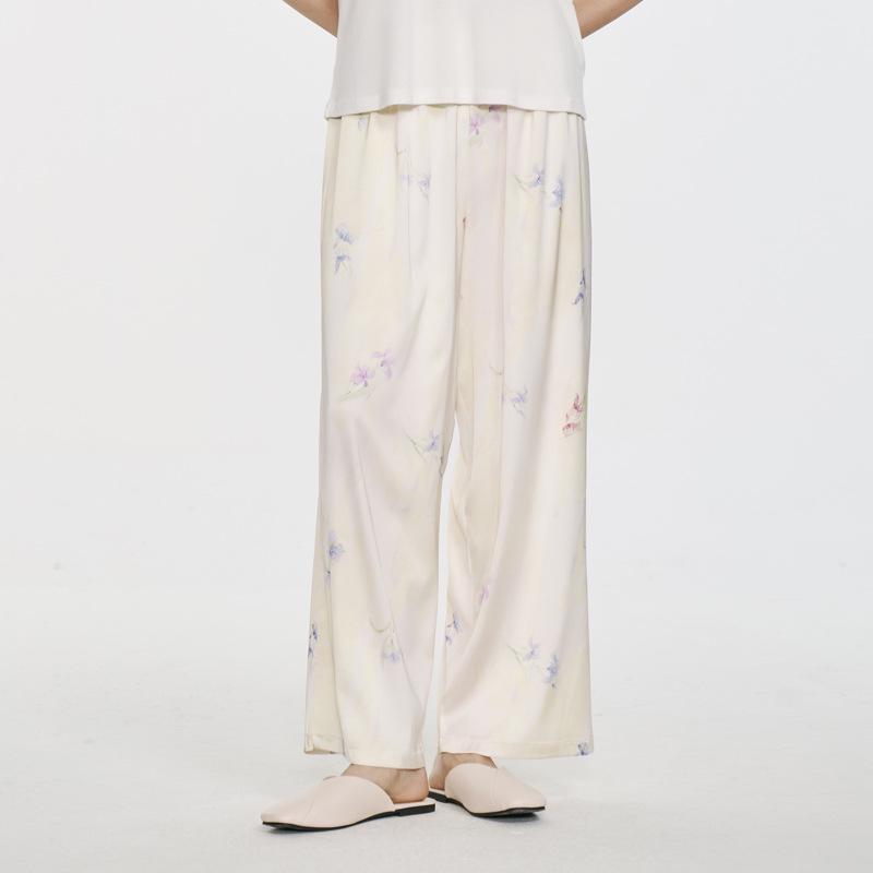2026 Trendy Chinese-Style Women's Pajama Pants with Large Prints: Versatile for Home or Outdoor Wear In Spring, Autumn, and Summer.