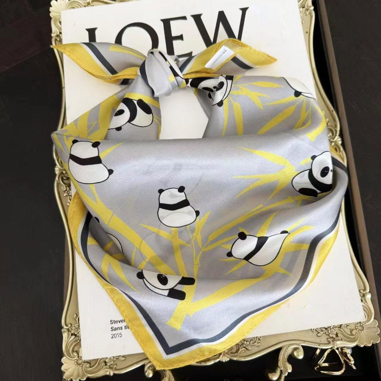 

100% Pure Natural Silk Scarf, Women s Printed Large Handkerchief, Square Scarf, Wrapped Scarf, Mulberry Tree Spring Fashionable High-quality Headscarf Real silk 53x53cm