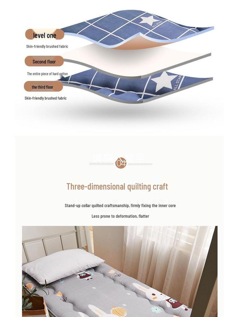 Thickened Soft Foldable Mattress Pad for Dormitory Bunk Bed