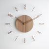 Japanese Solid Wood Wall Clock Simple Transparent Creative Radio Clock Wall Clock Living Room Home Home Decoration Clock