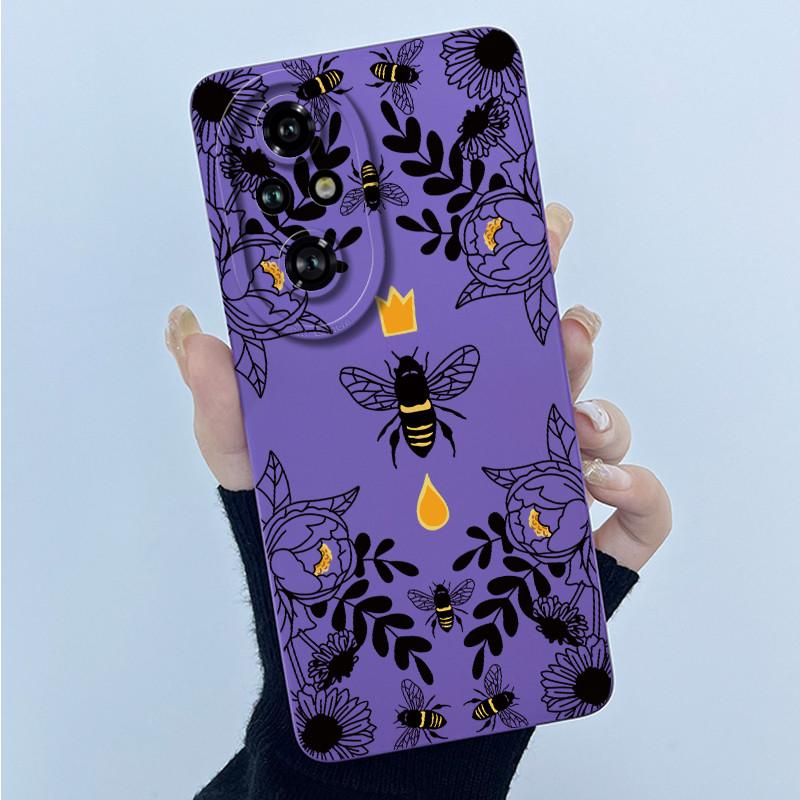Cartoon Case For Honor 200 100 Honor200 Honor100 Pro Lite 5G Liquid Silicone Camera Lens Protector Phone Case Soft Back Cover