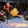 Weather Resistant Santa Claus Watering Can Light Holiday Christmas Yard Lamp  Garden Lawn