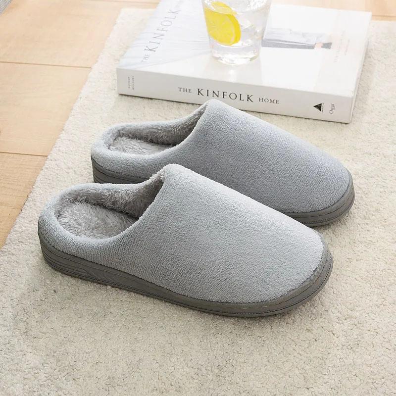 Хлопковые тапочки женские осенние и зимние домашние нескользящие утолщенные тапочки — фото 9