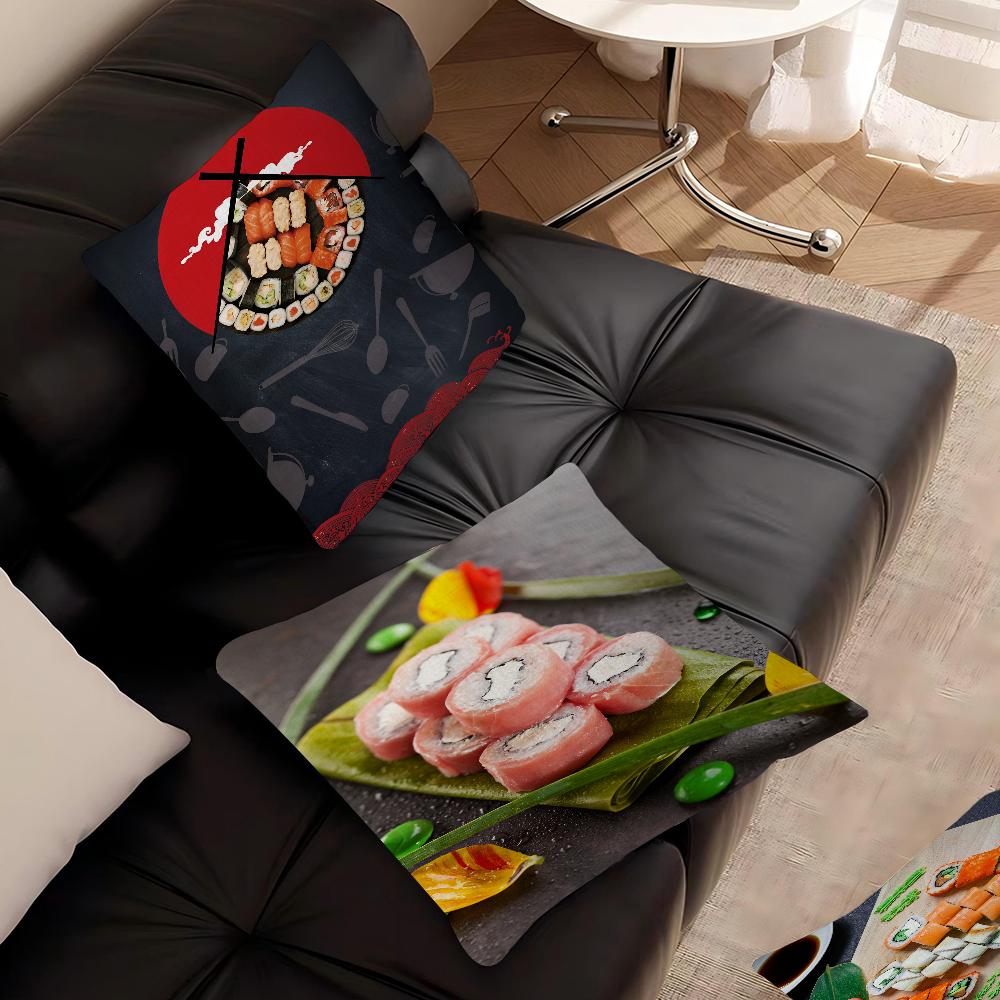 Japanese Delicious Sushi Pillowcases Home Bedding Decorative Pillow Cover Wedding Super Soft Pillow Case