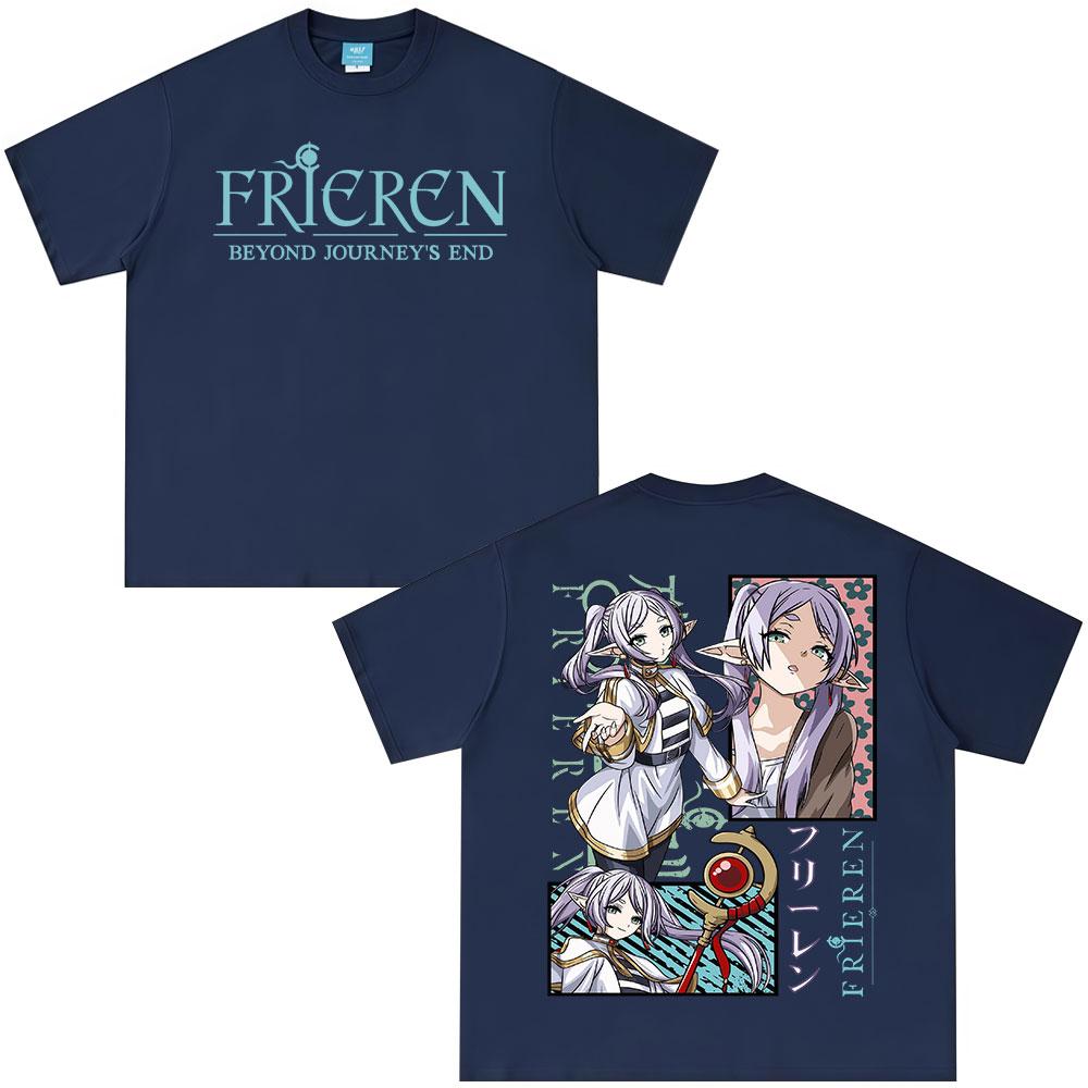 Anime Frieren Beyond Journeys End Frieren Koszulka Graficzna Mężczyźni Kobiety Odzież Moda Harajuku Y2K Krótki Rękaw Letnia Koszulka