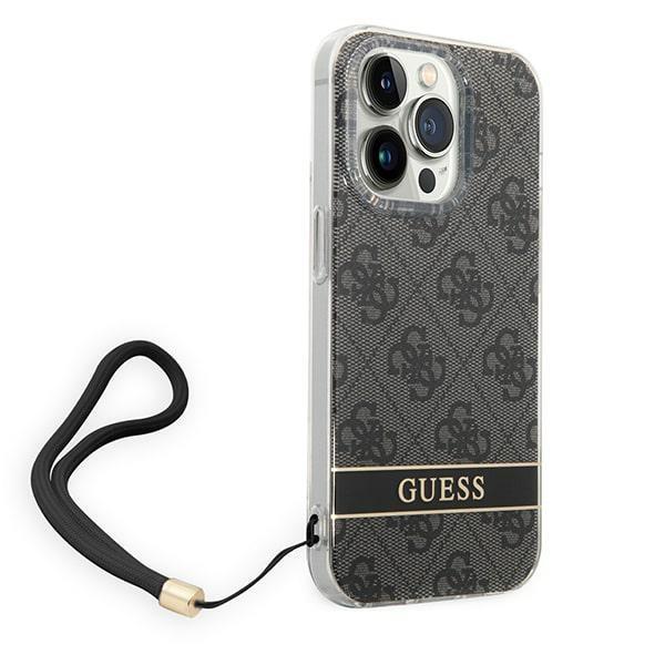 Guess Guohcp14Xh4Stk Iphone 14 Pro Max 6,7 Czarny/Black Hardcase 4G Print Strap