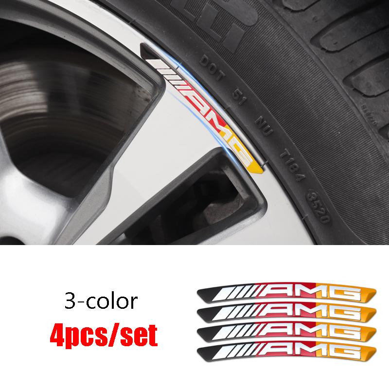 

4Pcs Car Wheel Badge Sticker Emblem Decoration for Mercedes benz W124 W205 W211 W203 W204 W168 CLA CLK CLS GLA GLC C180