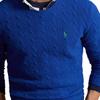 Polo Ralph Lauren Solid Color Cable Knit Sweater Men Sweater Blue MNPOSWE16822029-400