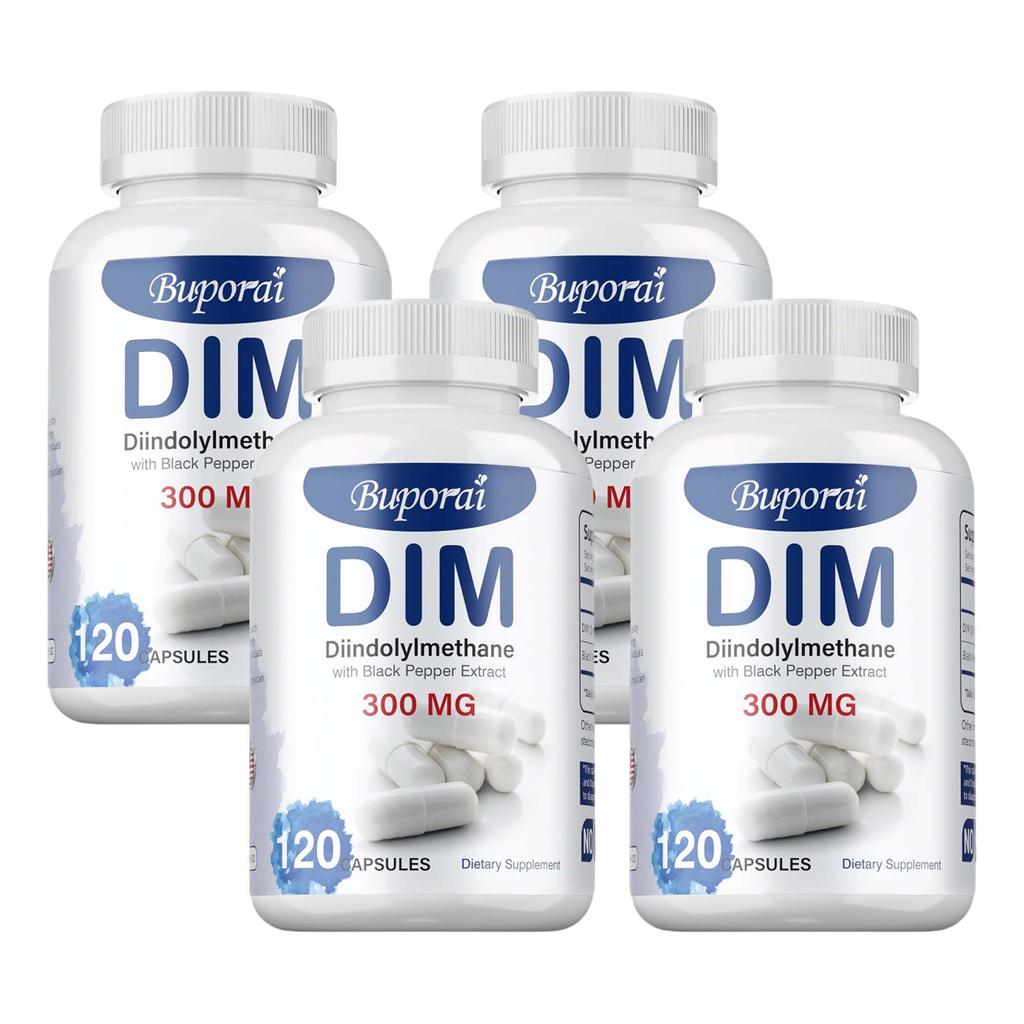 Buporai - 300mg Diindolylmethane (DIM) Supplement - Broccoli Extract and Black Pepper Extract - Women's Health