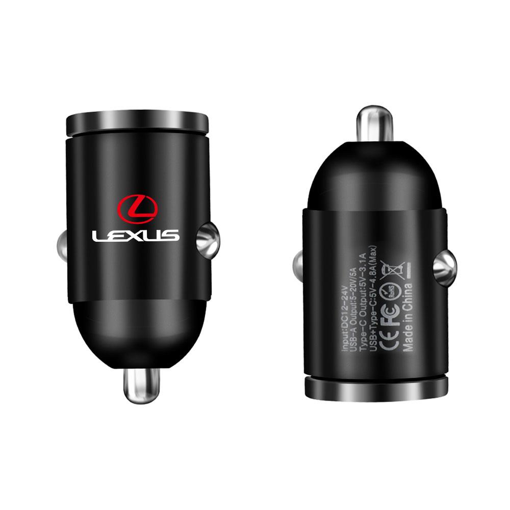 Car Charger USB Type-C Fast Charging Adapter Auto Accessories For Lexus IS IS250 IS250C IS300 IS300C IS350 IS350C F SPORT RX GX