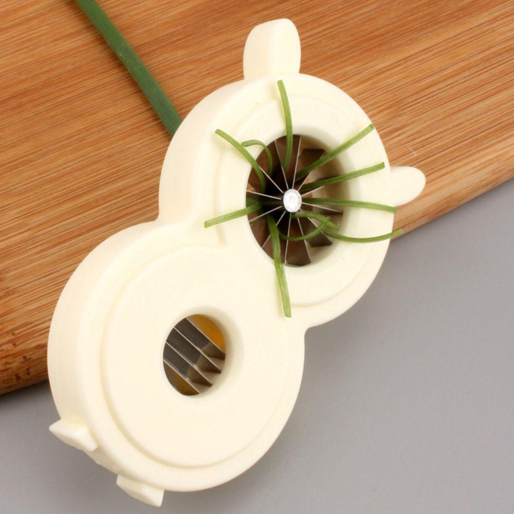 Effort-saving Scallion Slicer Bear Shape Green Onion Cutter Spring Chives Shredder Cook