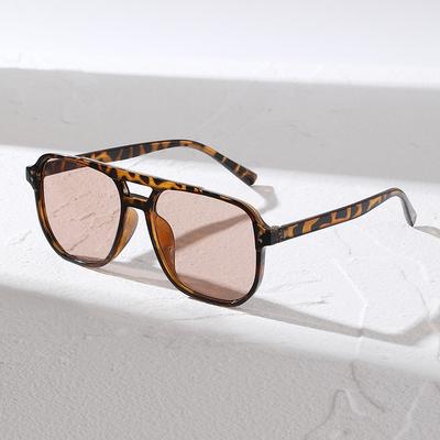 Retro Double Beam Sunglasses Simple Large Frame Sunglasses Shading Personality Marine Glasses
