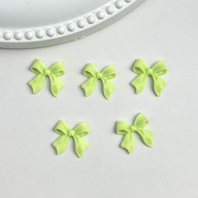 Hot-Selling Bowknot Nail Art Accessories Macaron Color Solid Color Ribbon Bowknot Mixed Pack