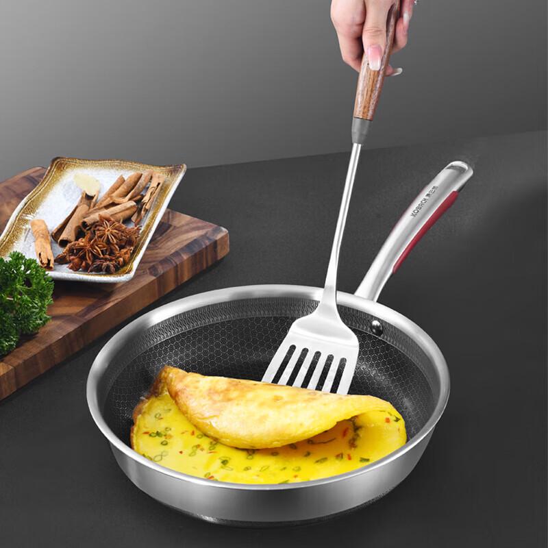 KBH 304 Stainless Steel 5-Piece Kitchen Utensil Set with Walnut Handles and Holder