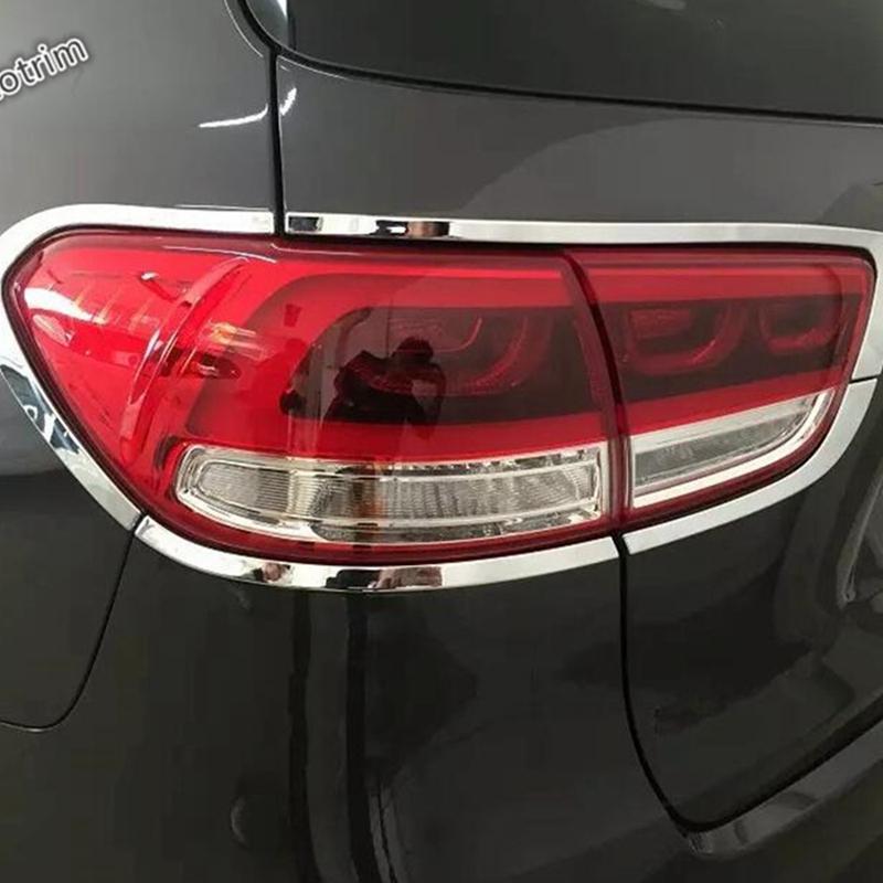 Chrome Rear Tail Head Lights Lamps Eyebrow Strip Decoration Cover Trim For KIA Sorento 2016 - Accessories Exterior Refit Kit