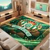 Real Betis Football Print Crystal Velvet Rug, Comfortable Water Absorbent Non Slip Indoor Floor Carpet