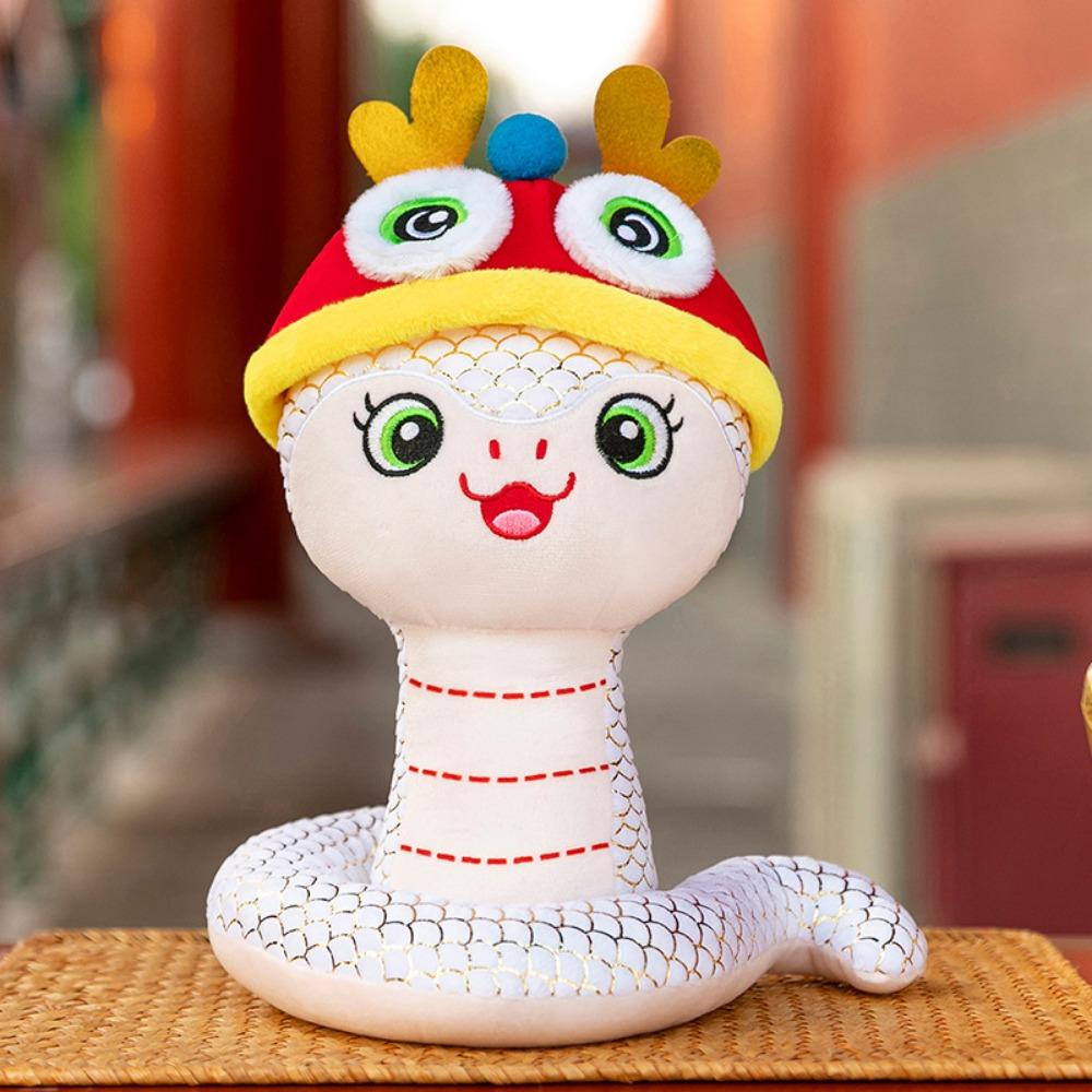 

Китайский стиль Богатство Змея Год Талисман Игрушка Большие Глаза Счастливая Змея Кукла Мягкие Игрушки Дети 15cm белый