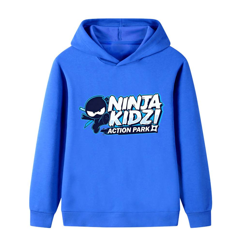 B1174 Kids Boys Girls NINJA KIDZ Print Casual Long Sleeves Hoodie