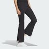 Adidas Womens Fustl Pants Solid Color Split Hem Flared Knit Sports Pants Women Pants Black IZ0600