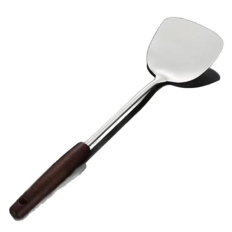 Thickened Stainless Steel Kitchen Utensil Set: Spatula, Spoon, Ladle for Stir-Frying