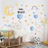Neue Cartoon Baby Elefant Ballon Regenbogen Wand Aufkleber Kinderzimmer Wohnzimmer Schlafzimmer Hintergrund Dekorative Wand Papier