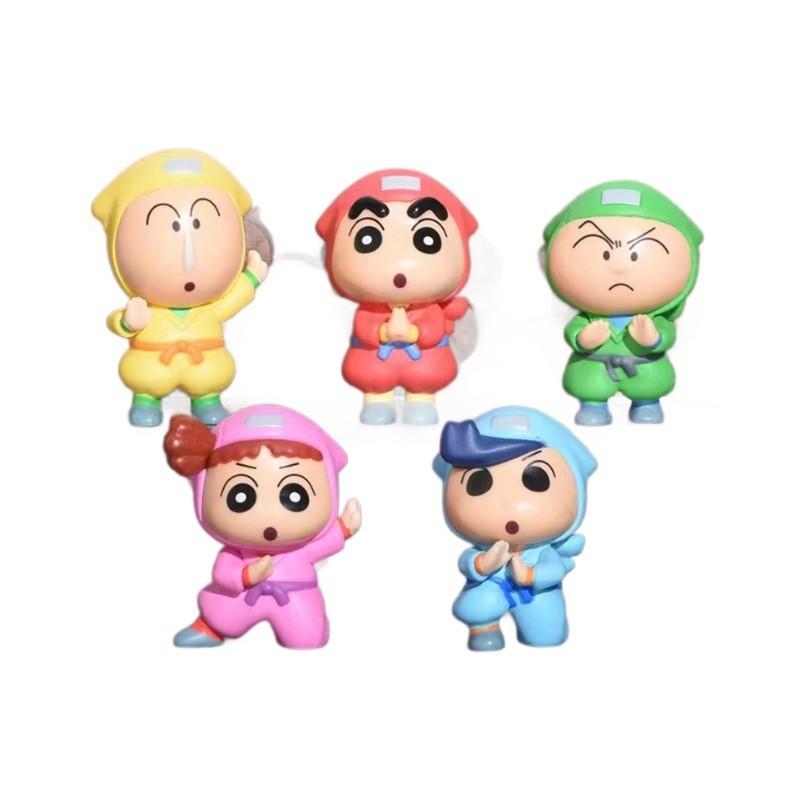 Adorable Crayon Shin-chan Ghost Ninja Figurines Collectible Set Of 5 Pvc Models