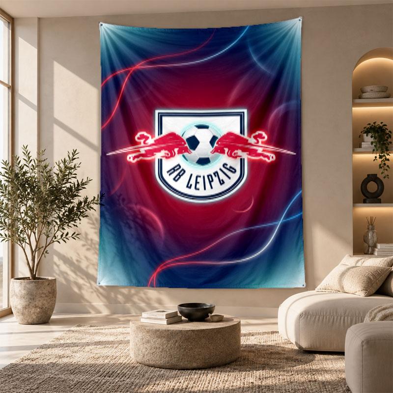 Decorative Tapestry,RB Leipzig Football Printed Wall Art, Lightweight Wall Hanging For Bedroom Background