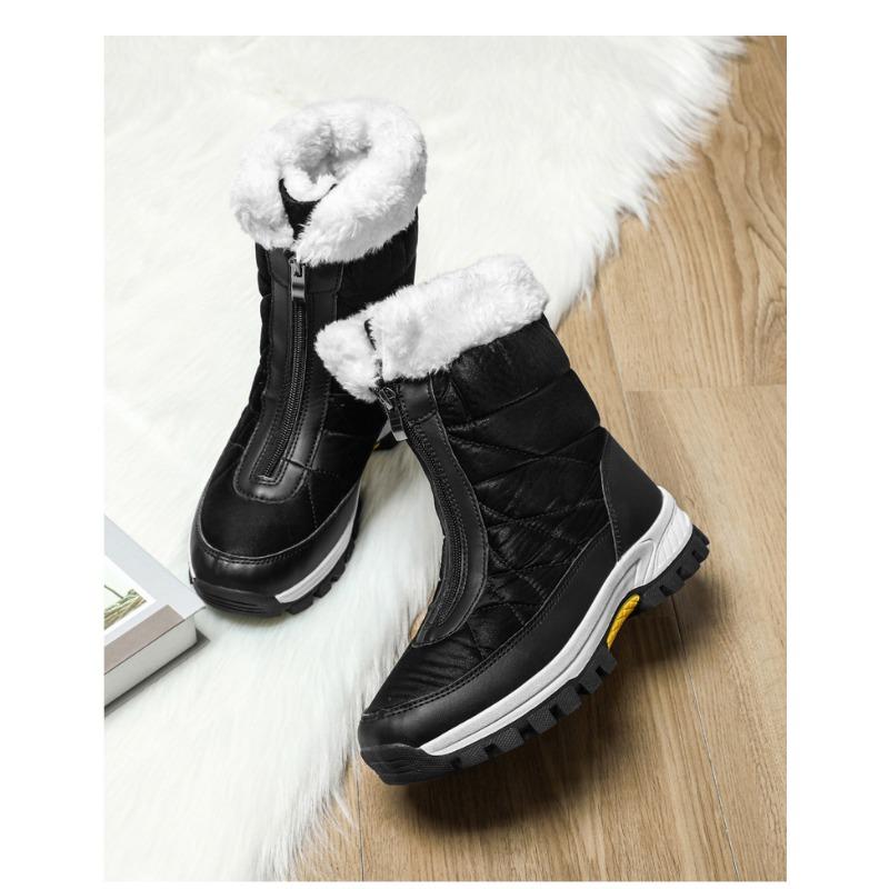 Women's Plus Size Cotton Boots - New Casual Fleece-Lined Thickened Warm Snow Boots - Large Cotton Boots