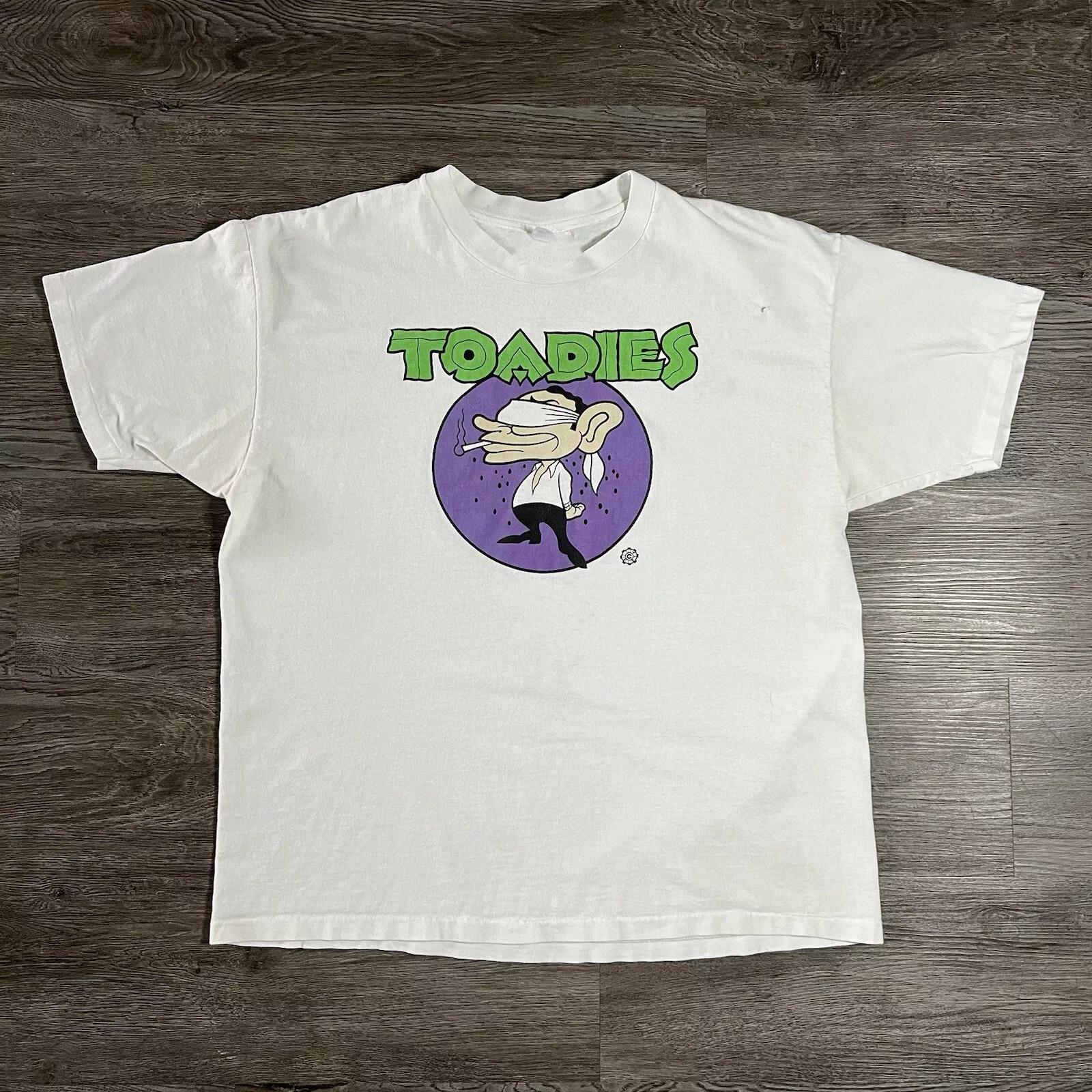 90s The Toadies Band Promo RARE Grunge Rock White T-shirt L