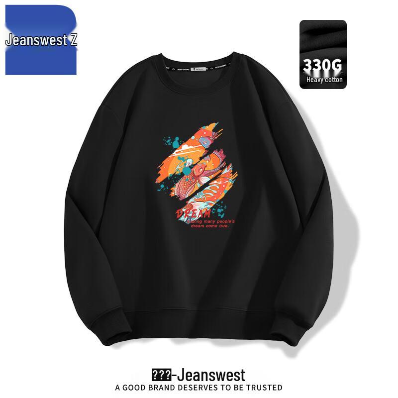 

Мужской свитшот Jeanswest с круглым вырезом и принтом кои Дуньхуан T1002 5XL