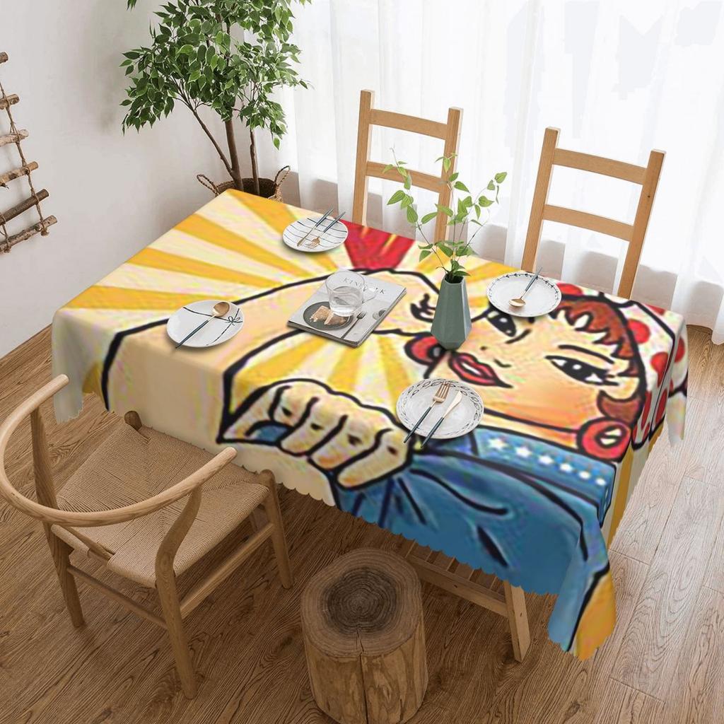 Arepas Pattern Venezuela Custom Rectangular Tablecloth Waterproof Table Cover for Festival Party Decorations Table Cloth
