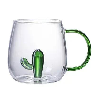 Cartoon Animal Shape Glass Home Cute High Borosilicate Glass Single Layer Cup Living Room with Guests Juice Cold Drink Cup Gift