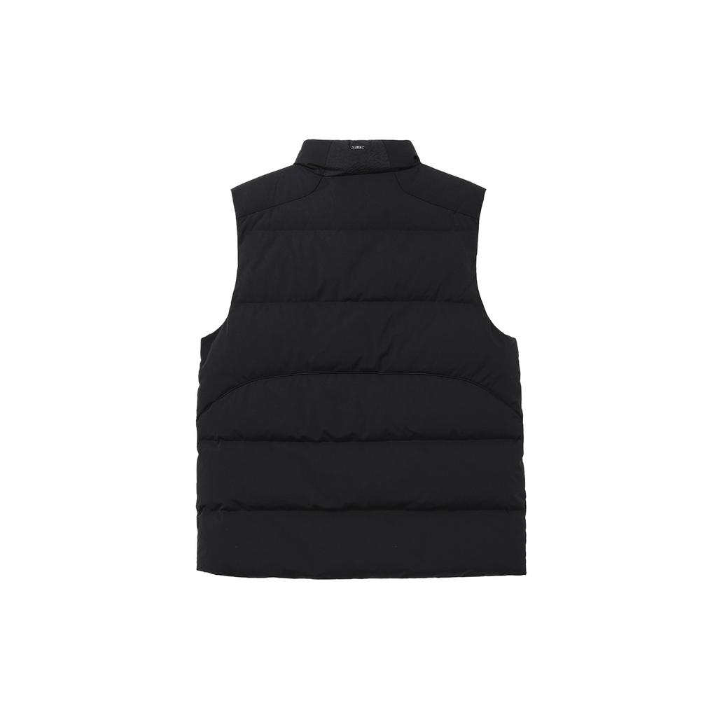 FILA Blue Series Solid Color Casual Zip-Up Hooded Long Sleeve Down Jacket Men Outerwear Black F11M342912R-BK