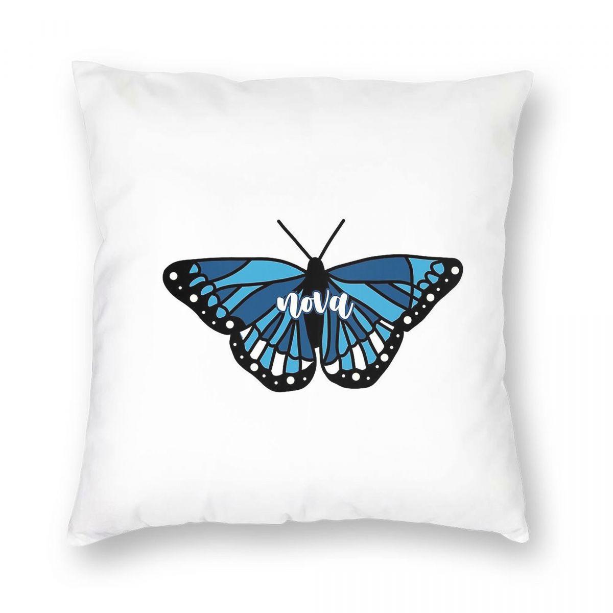 Villanova University Butterfly Square Pillowcase Polyester Linen Velvet Pattern Decor Pillow Home Cushion Cover Wholesale 30x30cm