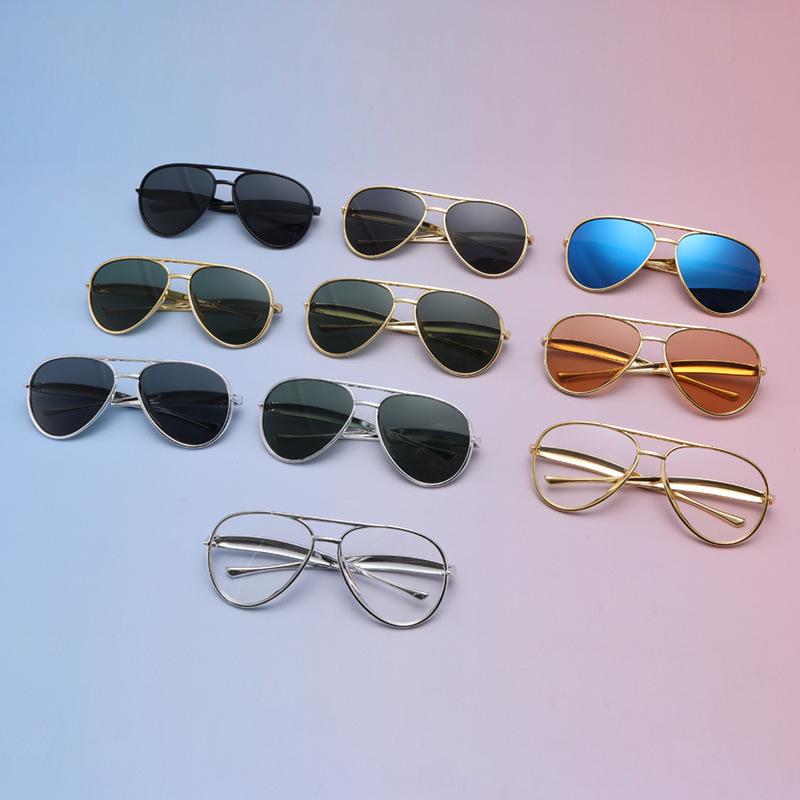 Fashion Toad Glasses Ball Party Glasses Double Beam Pc Large Frame Sunshade Glasses Men Driving Sunglasses Women