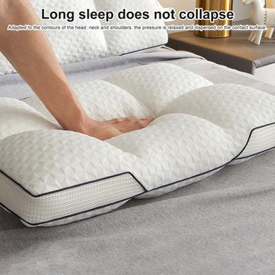 Nackenkissen, ergonomisch, dreidimensionale Tropfenform, flauschig, atmungsaktiv, sechseckig, Nackenstütze, Gitterform, orthopädisch