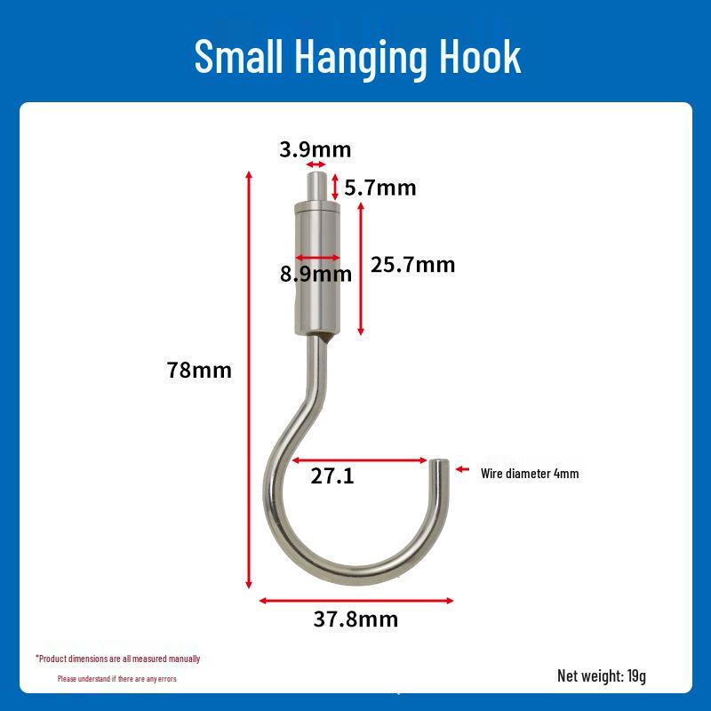 Steel Wire Rope Lock Feeder Safety Hook with Buckle for Picture Hanging