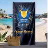 Leicester City Personalisiertes Bedrucktes Strandtuch Fußballlogo Unterstützung Benutzerdefinierter Name Text Absorptionsfähiges Handtuch für Sport Reisen Besonderes Geschenk