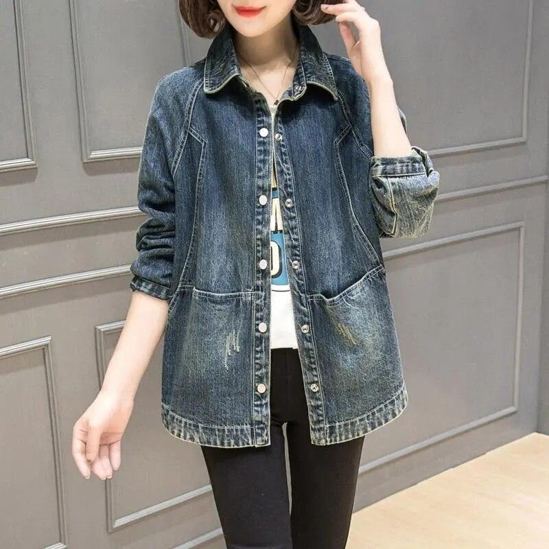 Female Jackets Spring Women Denim Jacket Plus Size S-3XL Vintage Hole Short Jeans Sequins Jacket,As Photo,XXXL Female Jackets Spring Women Denim Jacket Plus Size S-3XL Vintage Hole Short Jeans Sequins Jacket,As Photo,XXXL